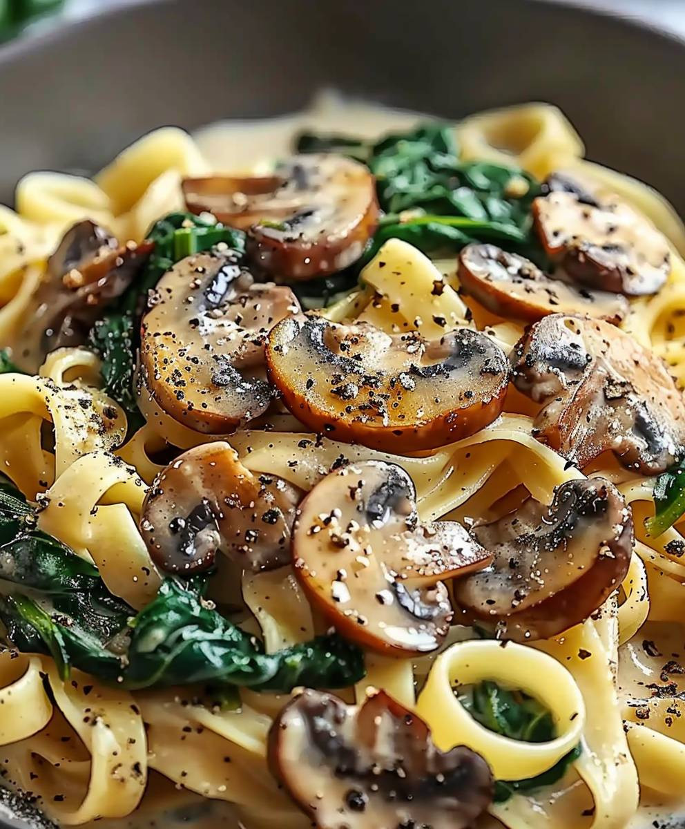 Spinach Mushroom Pasta