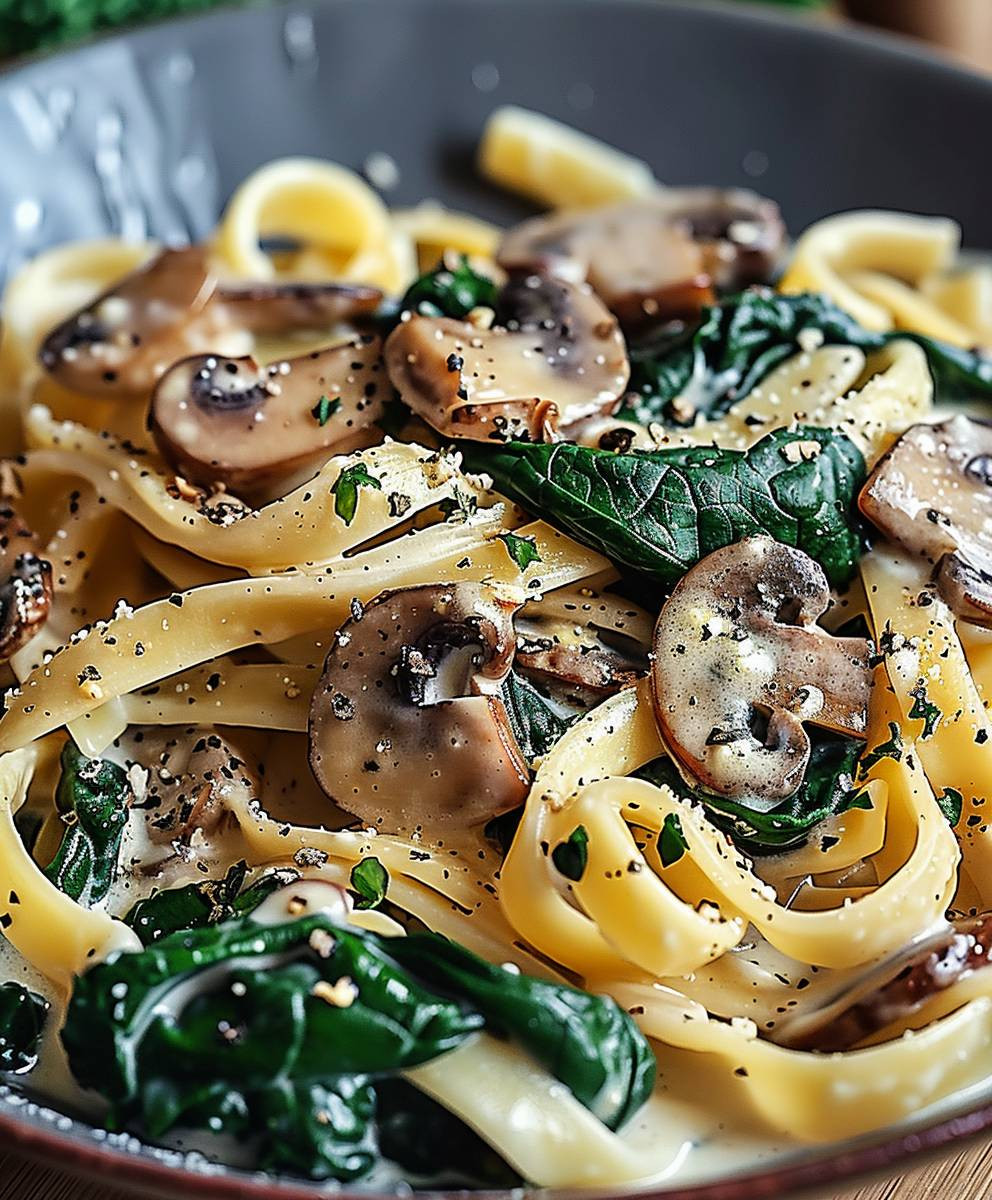 Spinach Mushroom Pasta
