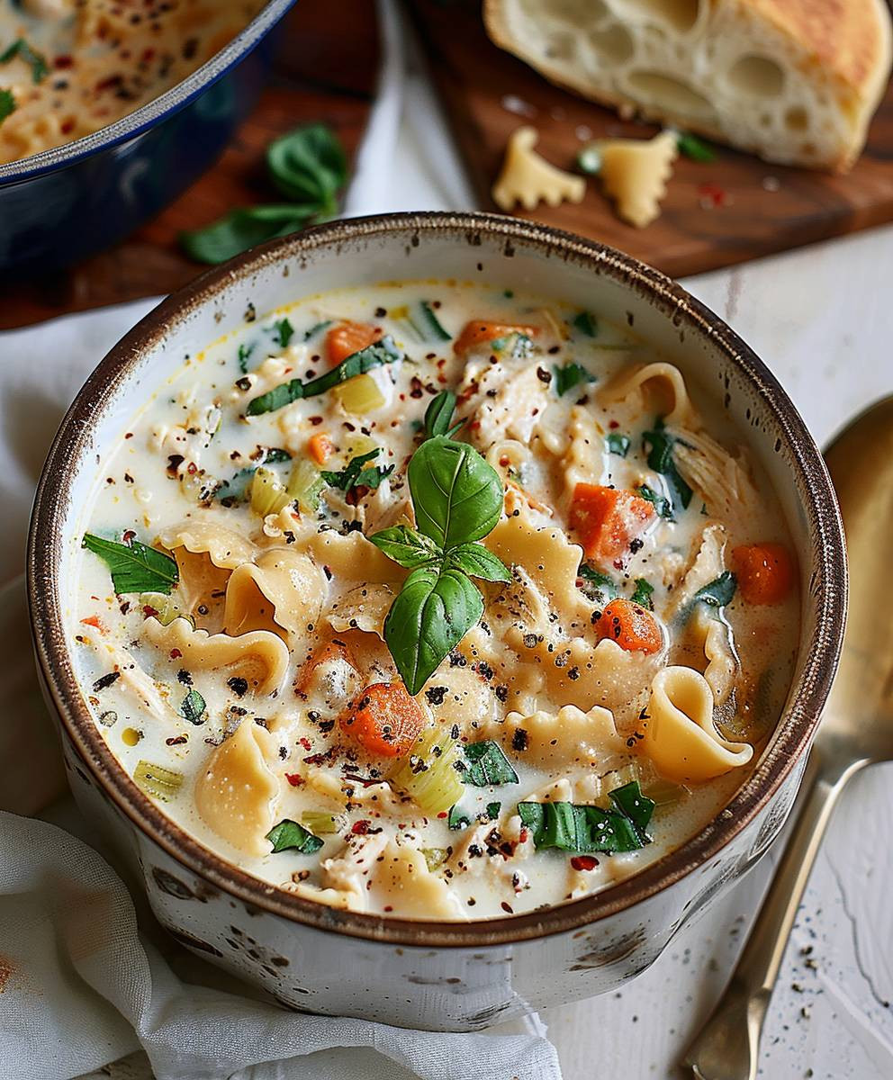Chicken Lasagna Soup