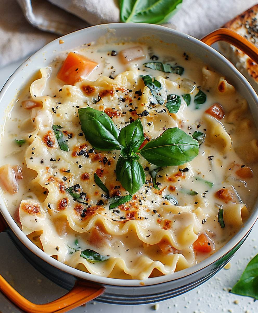 Chicken Lasagna Soup