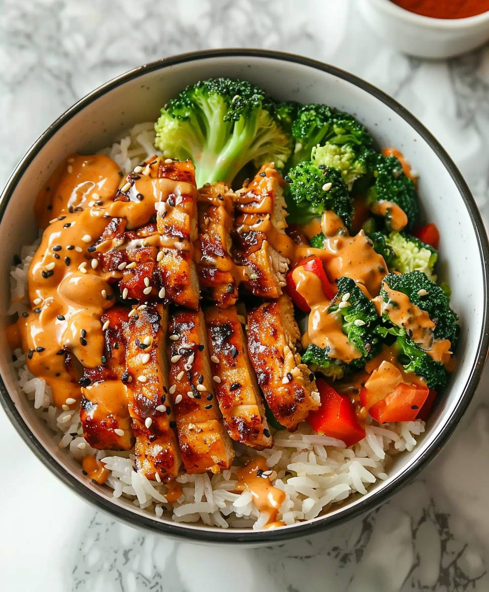 Sticky Chicken Rice Bowls