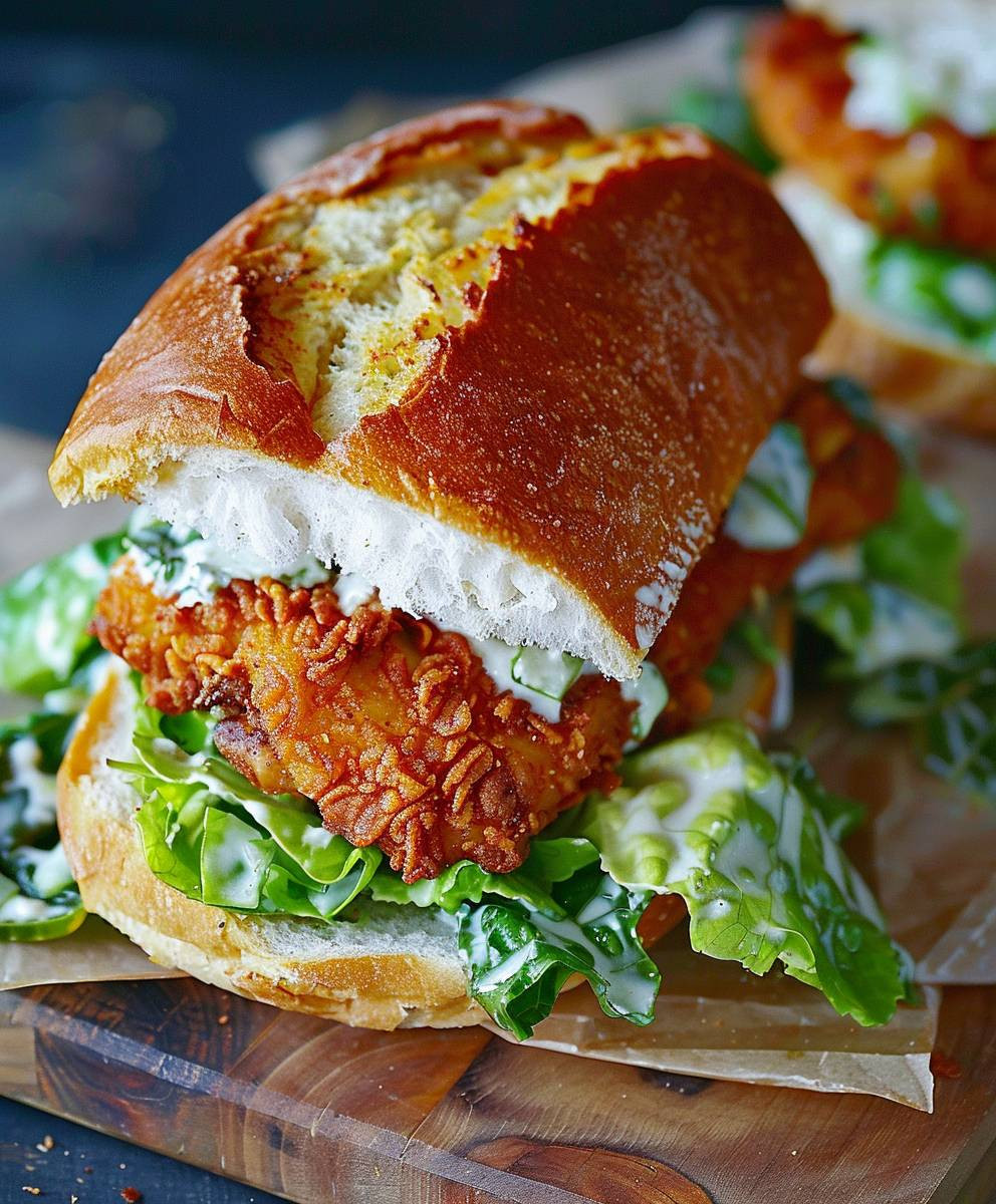Crispy Chicken Caesar Sandwich