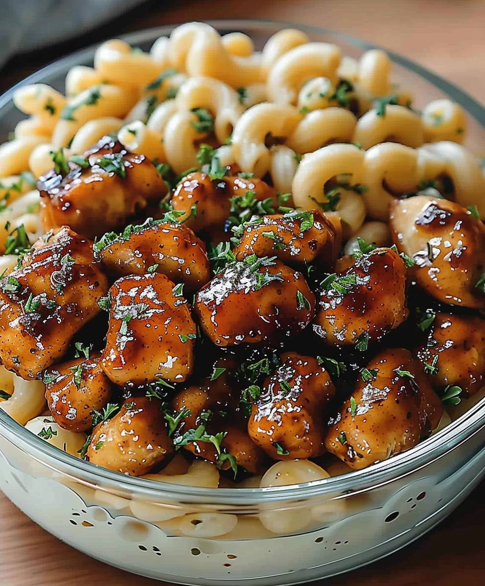 Honey Garlic Chicken Mac and Cheese
