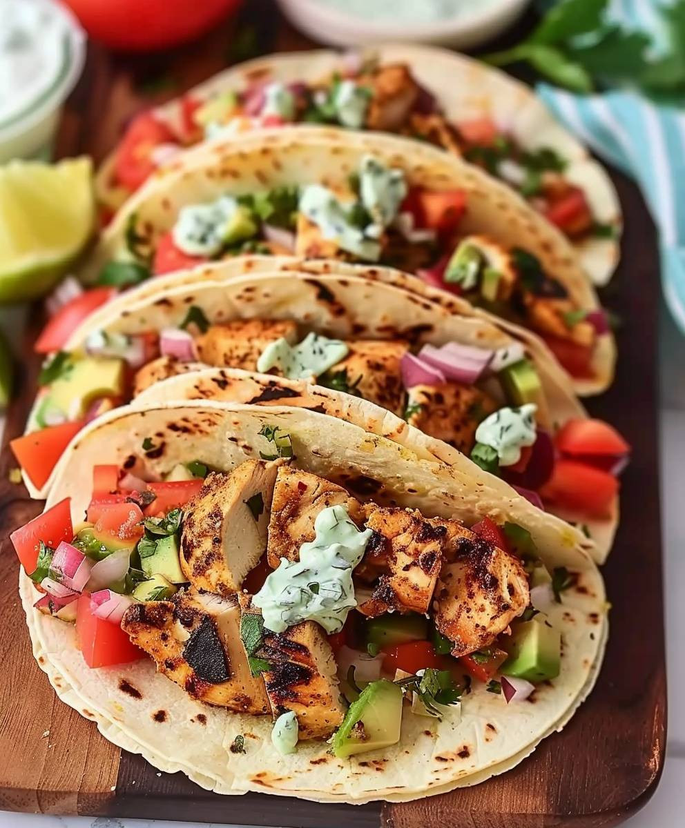 Mediterranean Chicken Tacos
