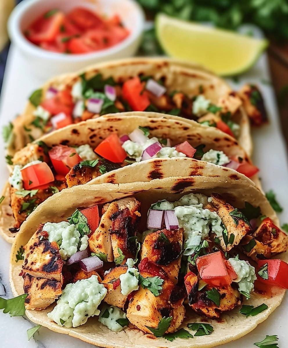 Mediterranean Chicken Tacos