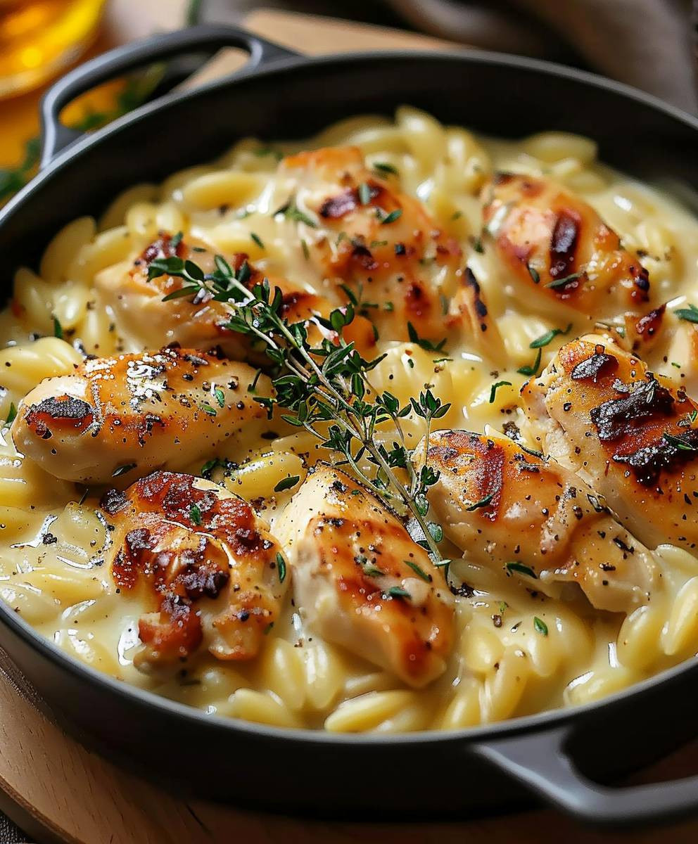 Creamy Chicken Orzo