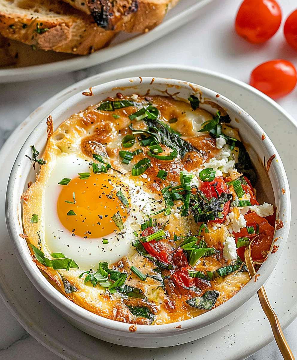 Baked Feta Eggs