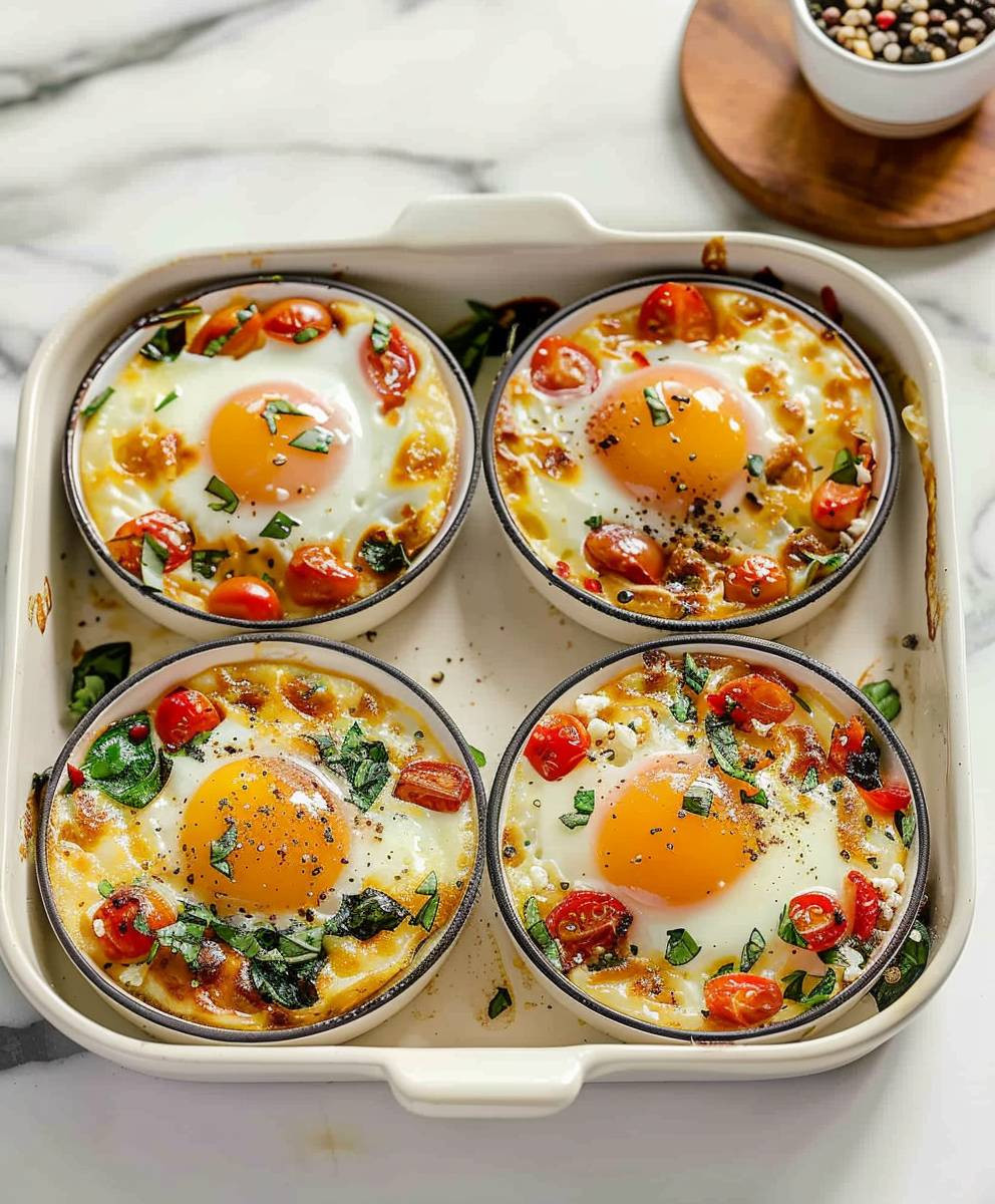 Baked Feta Eggs