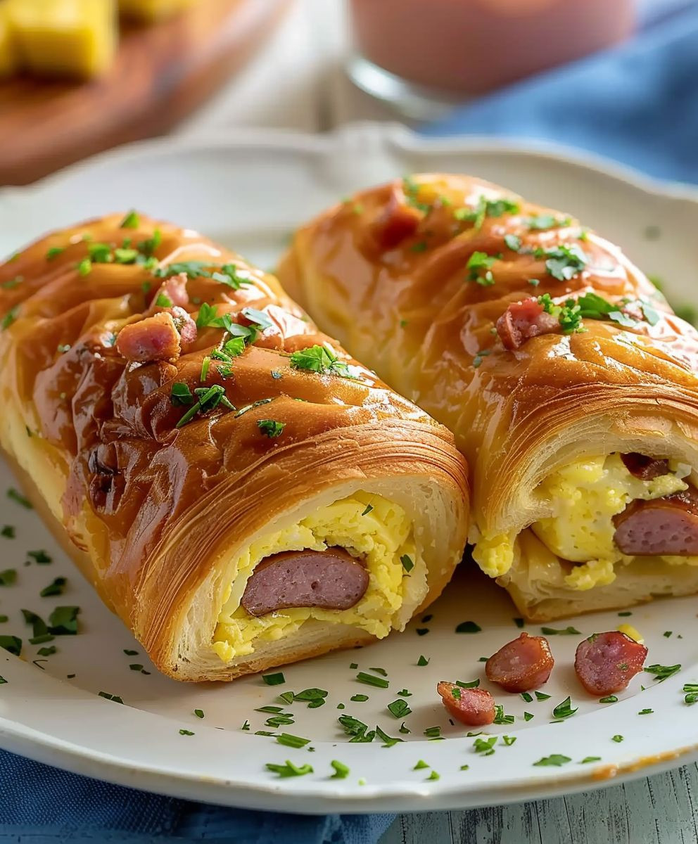 Sausage egg breakfast rolls
