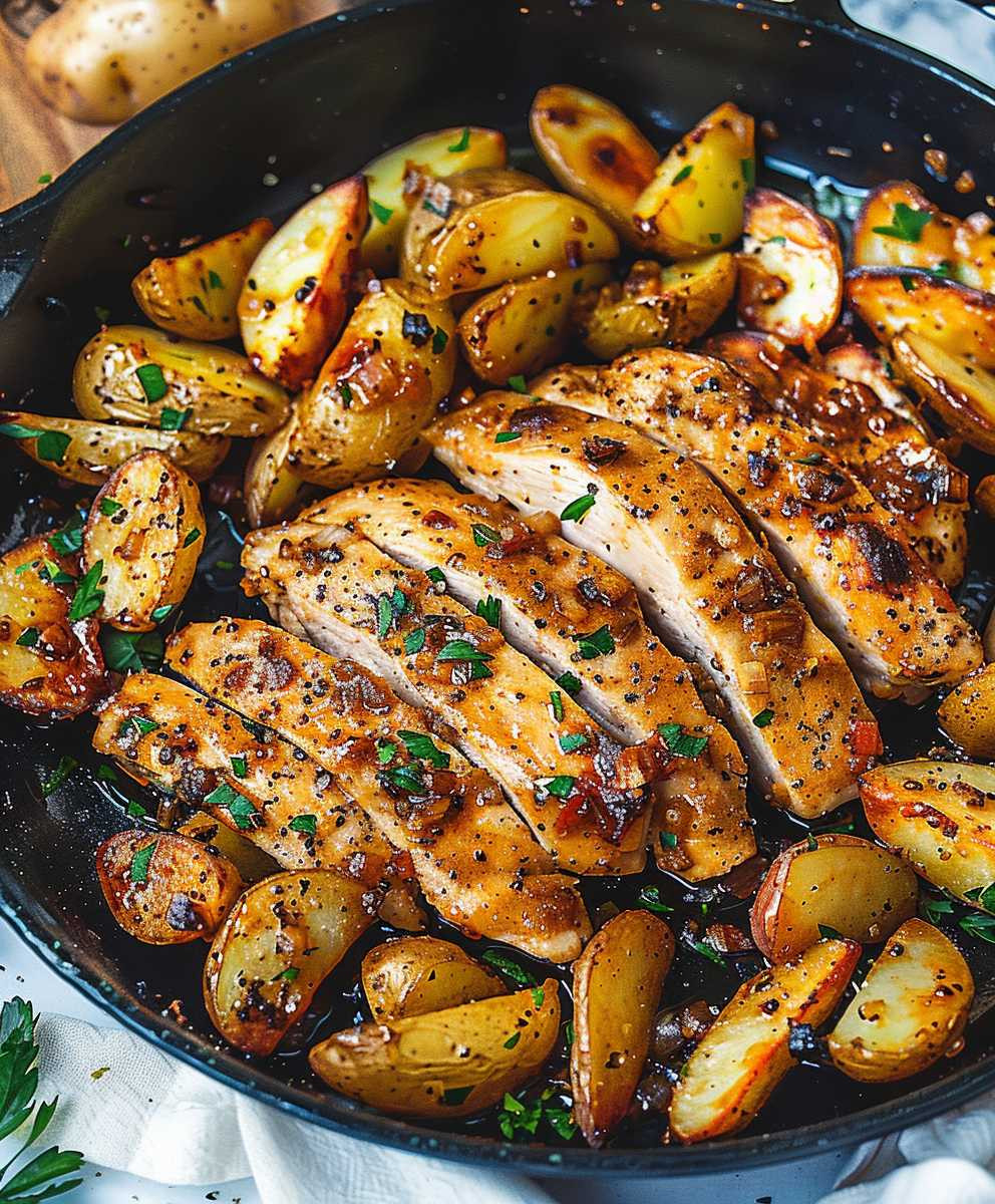 Garlic Butter Chicken Potatoes