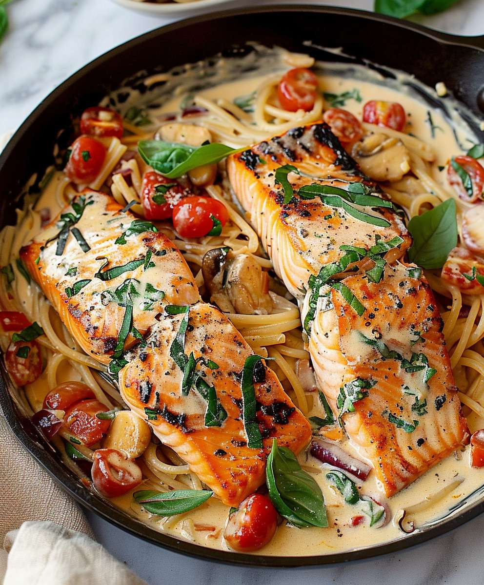 Tuscan Salmon Pasta