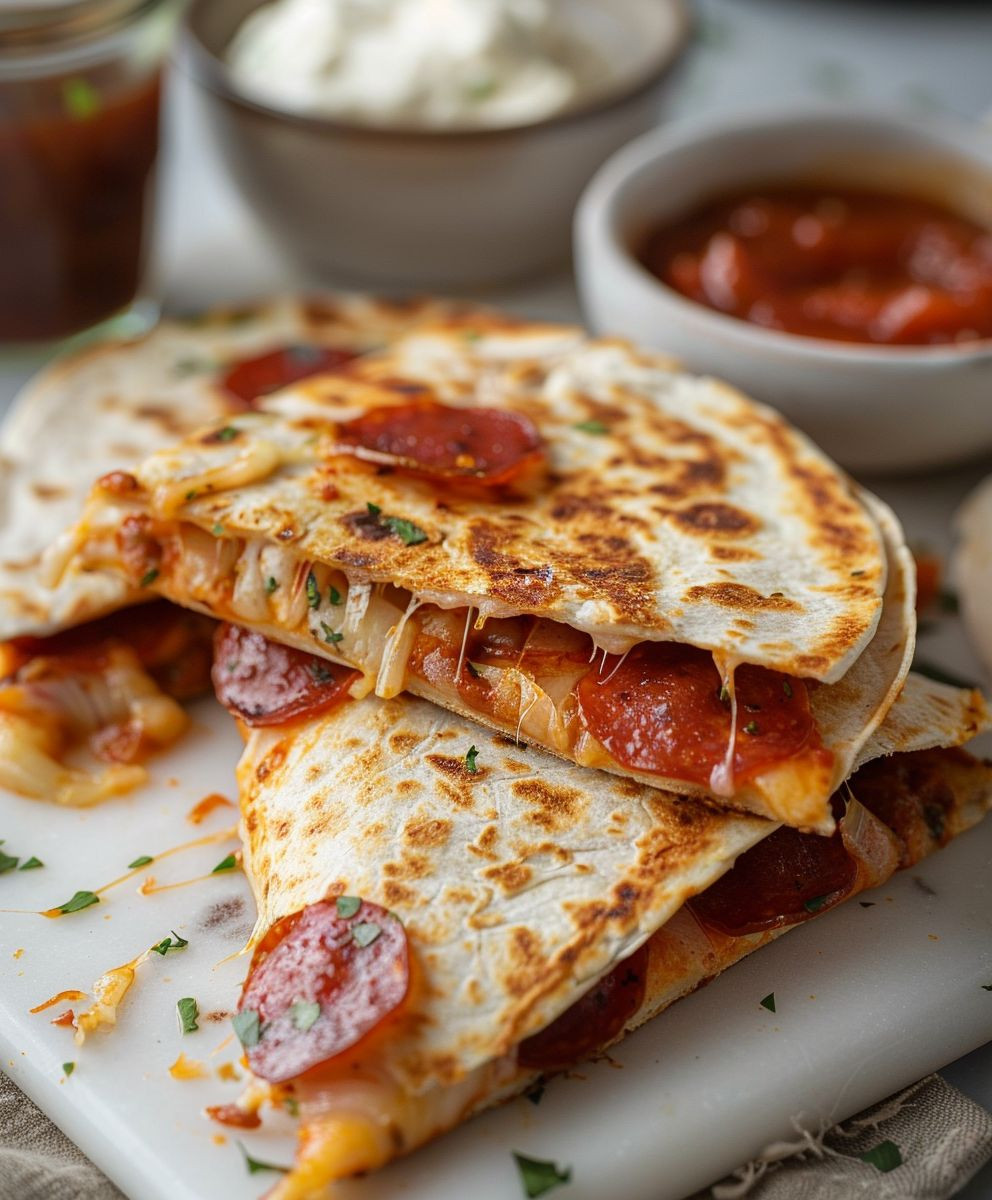 Pepperoni Pizza Quesadilla