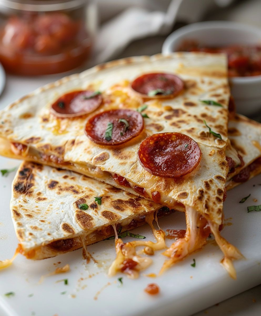 Pepperoni Pizza Quesadilla