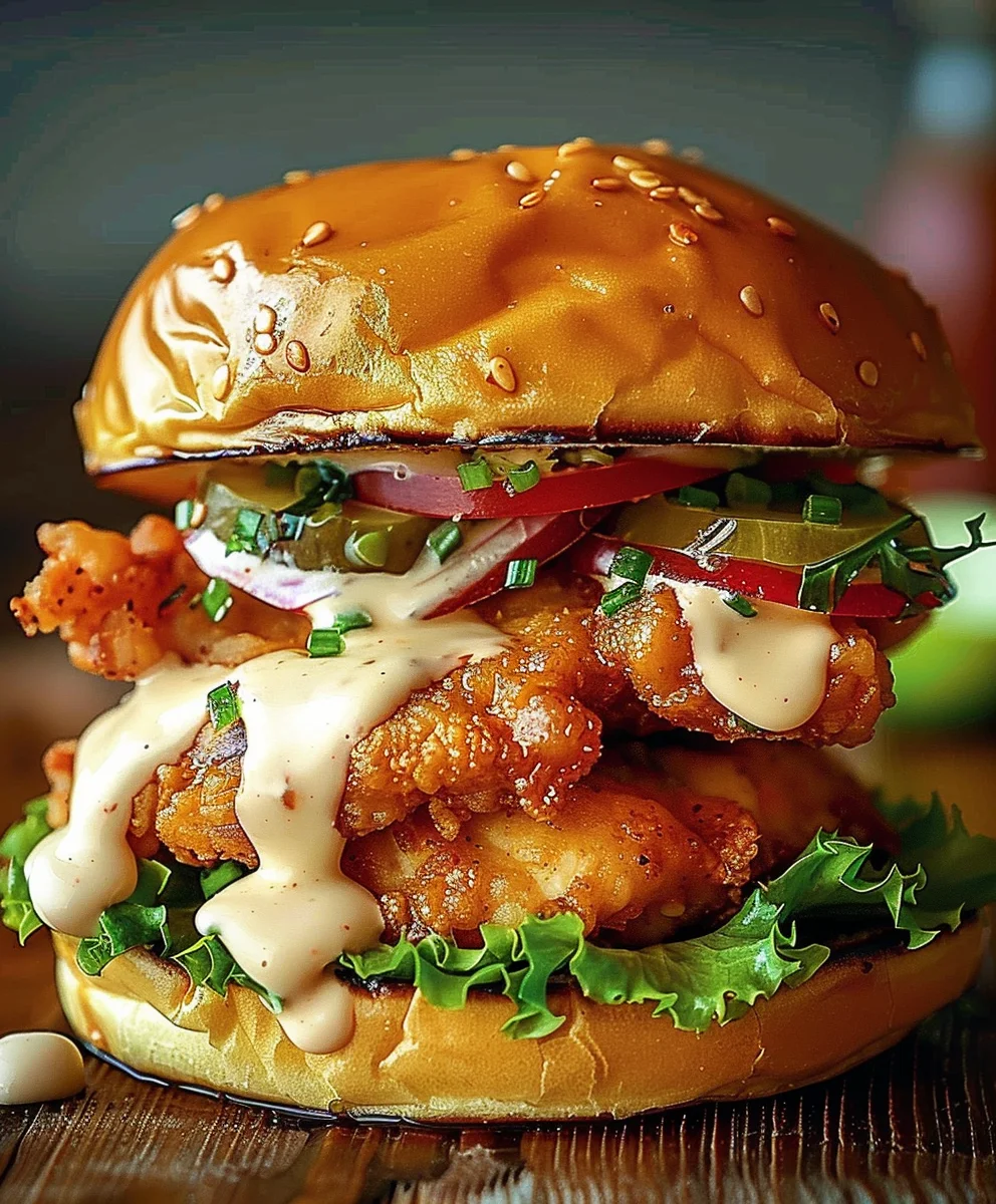 Best Spicy Chicken Sandwich & Creamy Homemade Sauce!