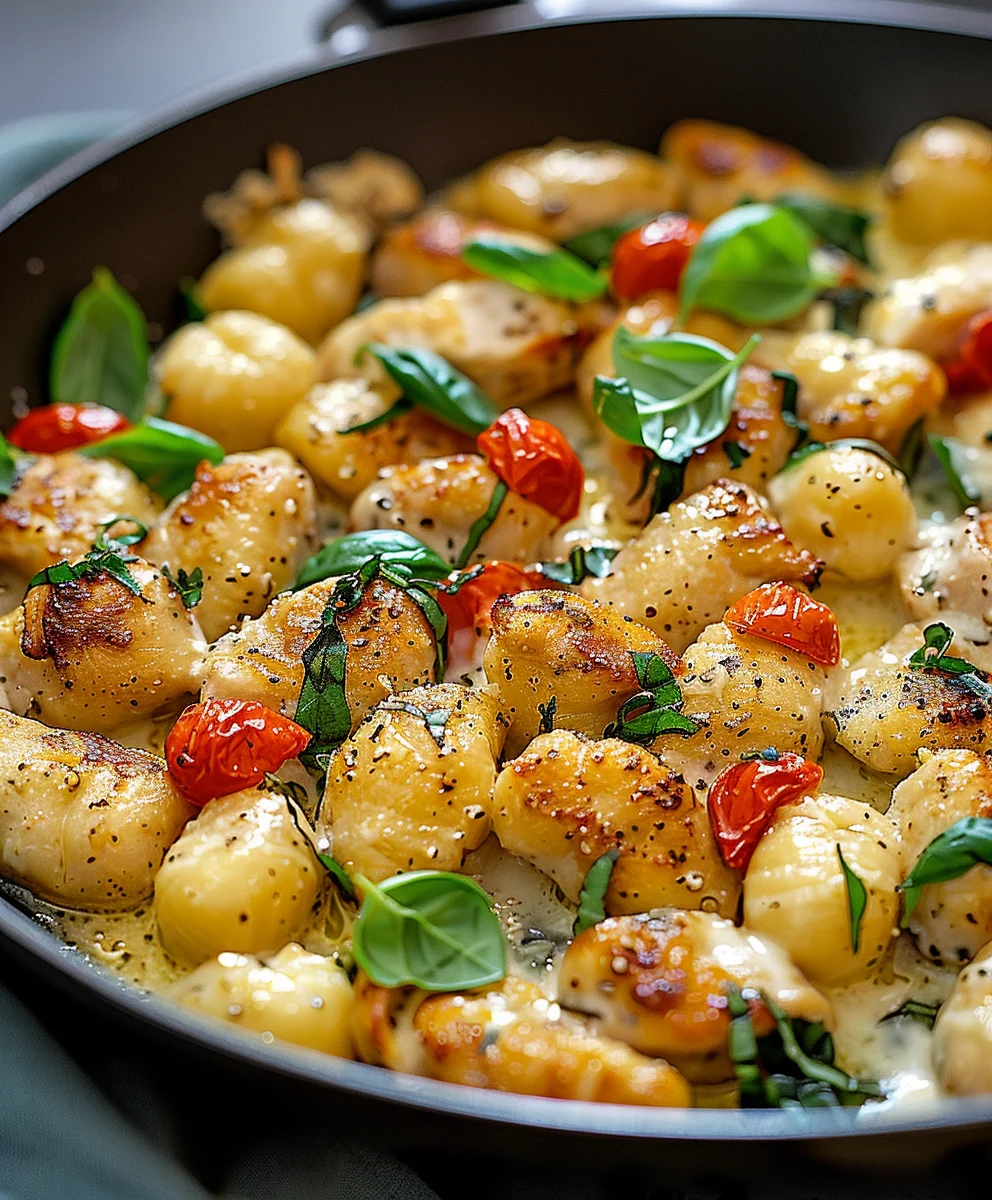 Garlic Chicken Gnocchi Skillet A Minute Wonder