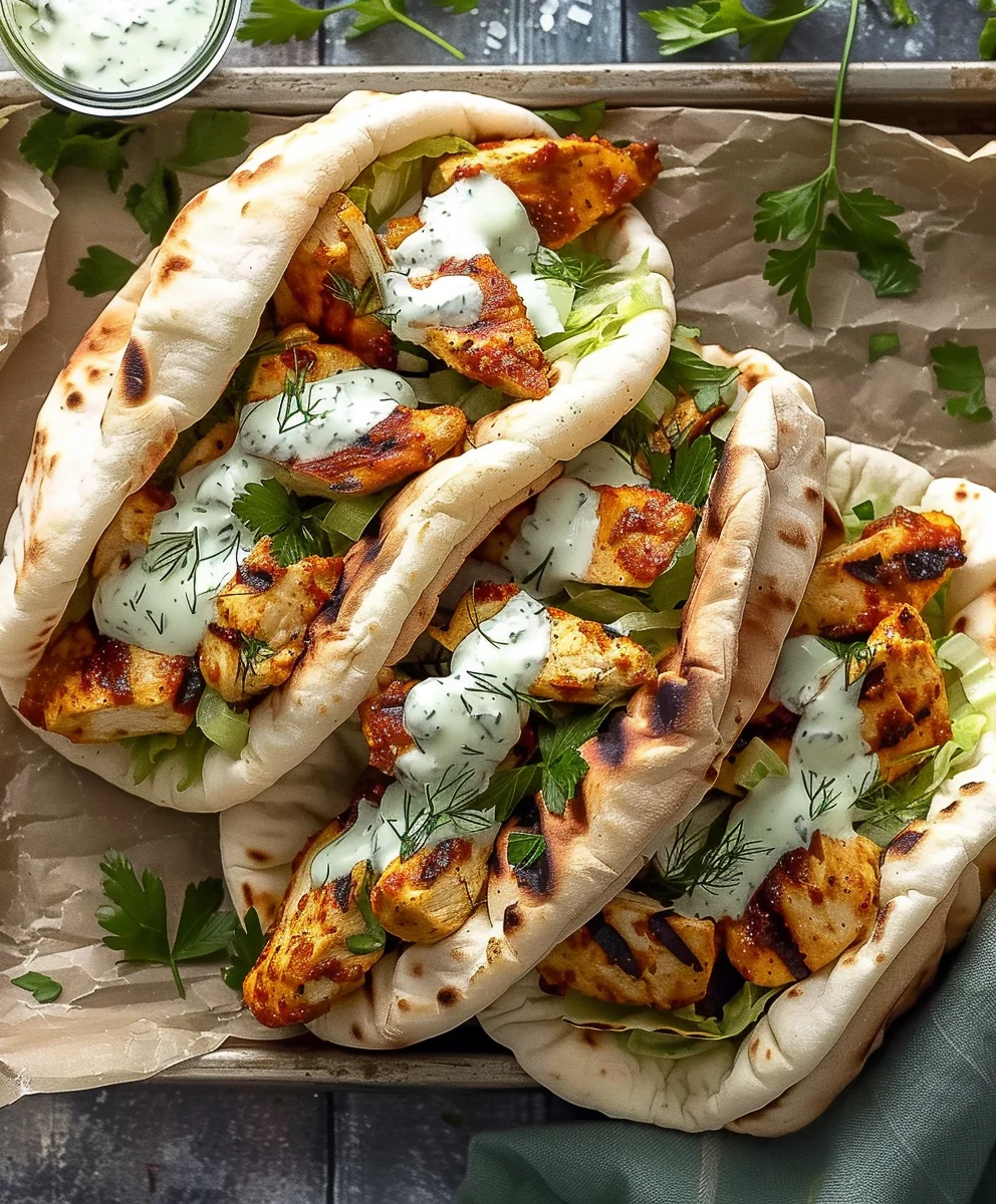 Quick Sheet Pan Chicken Pitas & Herby Ranch: Dinner Done!
