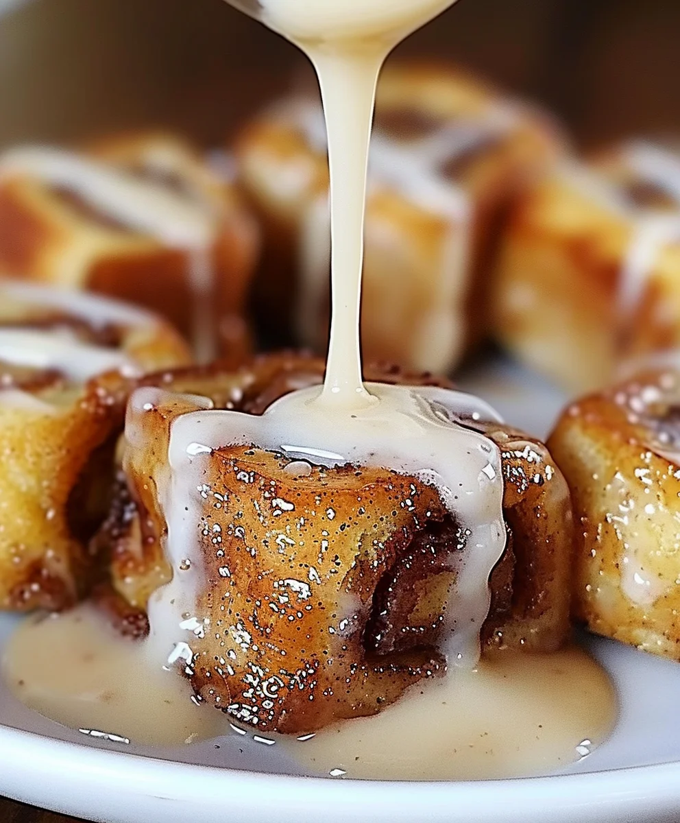 Cinnamon Roll French Toast Bites
