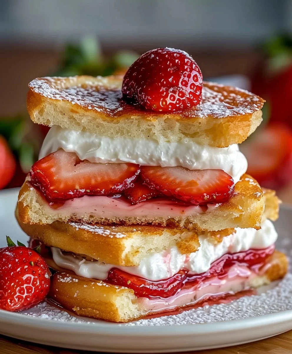 Fried Strawberry Cheesecake Sandwiches: Crispy & Sweet Treat!