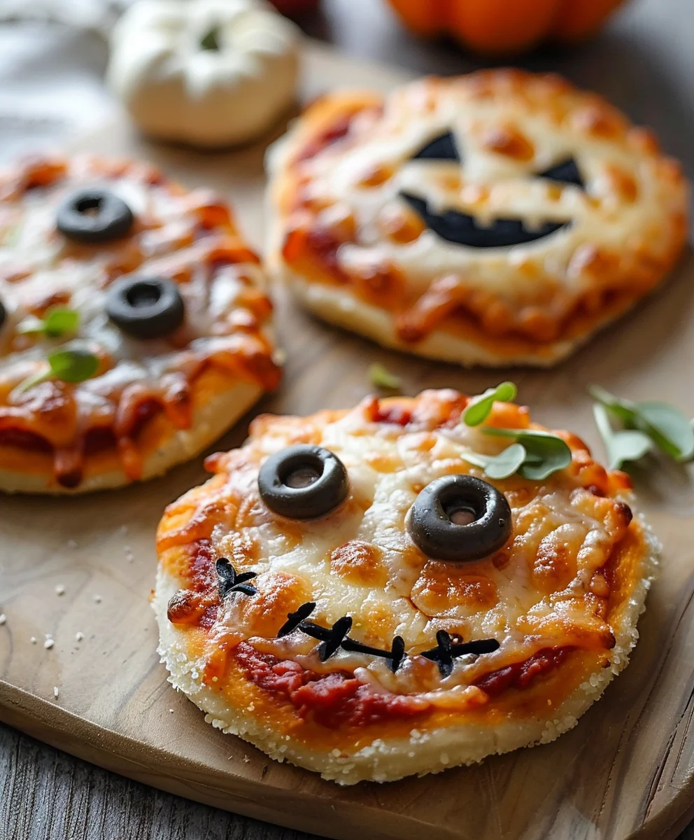 Mini Halloween Pizzas: Spooky Fun for Kids & Adults!