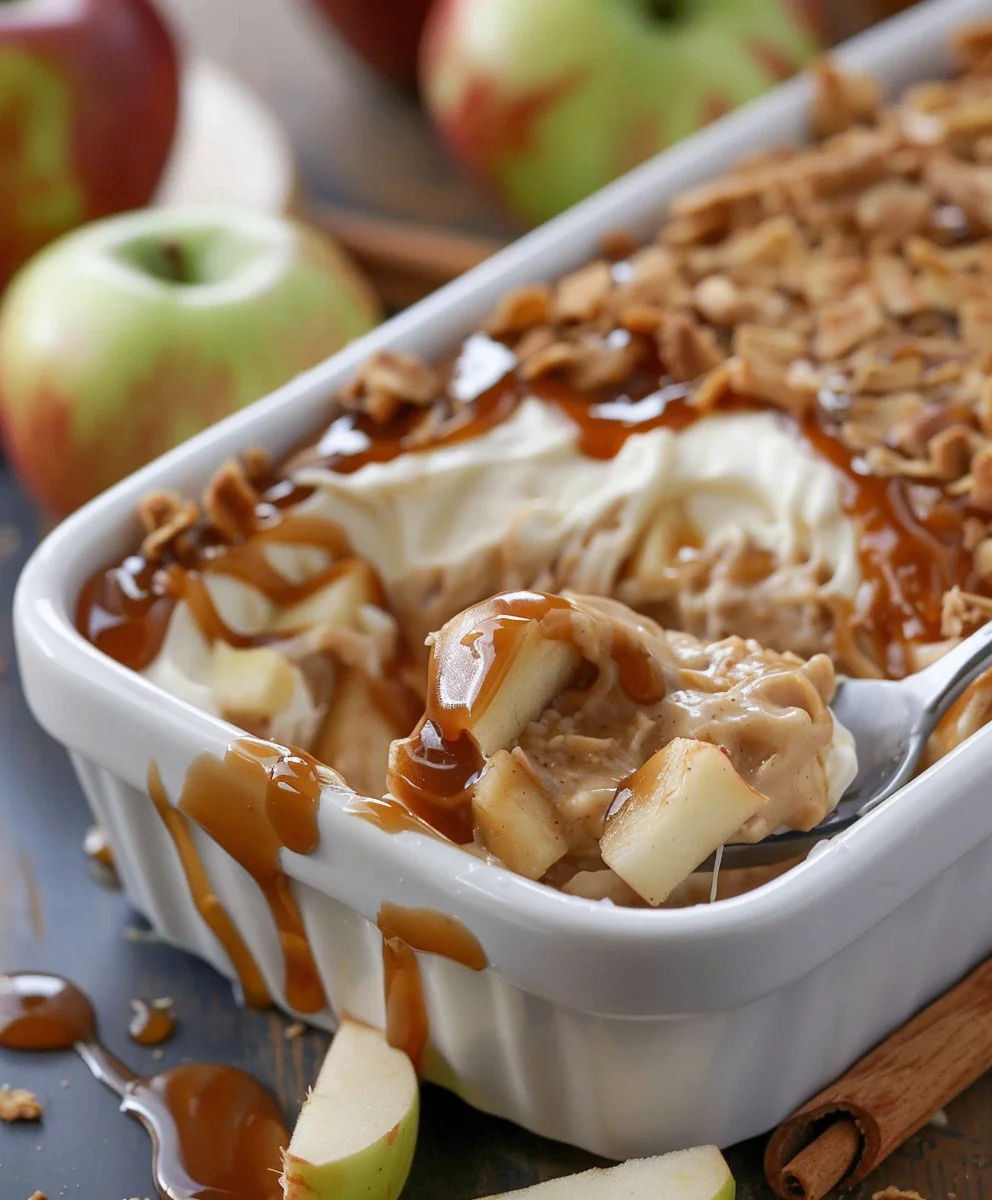 Best Caramel Apple Cheesecake Dip for Fall & Holiday Parties!