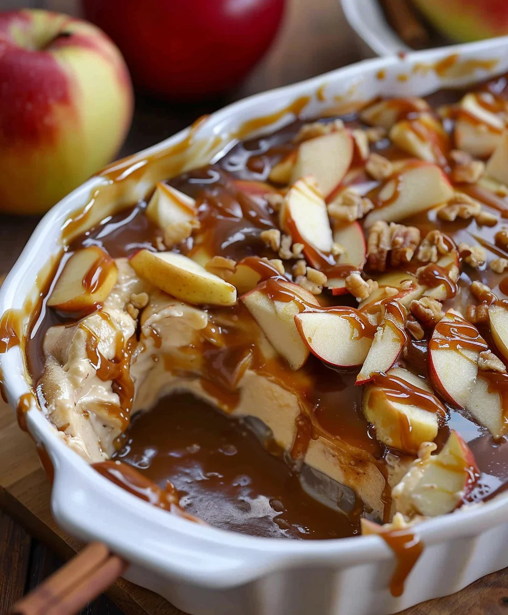 Best Caramel Apple Cheesecake Dip for Fall & Holiday Parties!