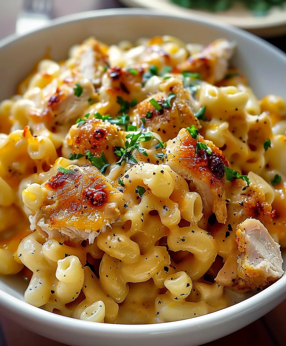 Sweet & Spicy Honey Pepper Chicken Mac & Cheese