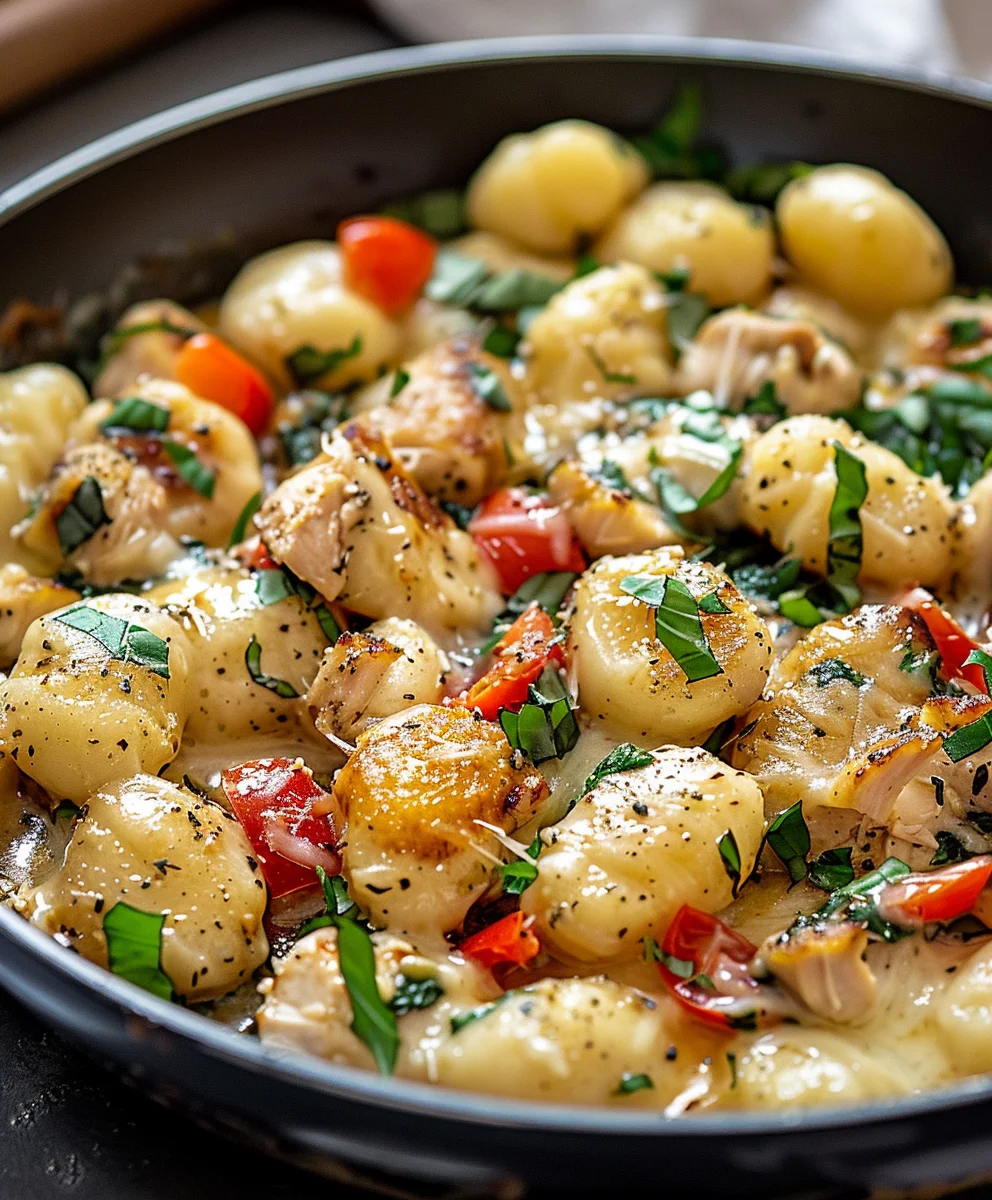 One-Pan Garlic Chicken Gnocchi Skillet | Quick & Delicious