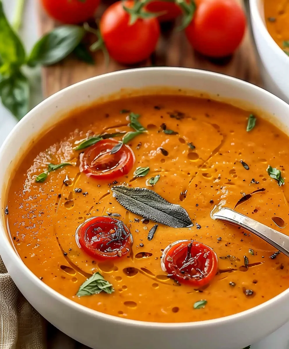 Best Creamy Roasted Garlic Tomato Soup - Easy & Delicious