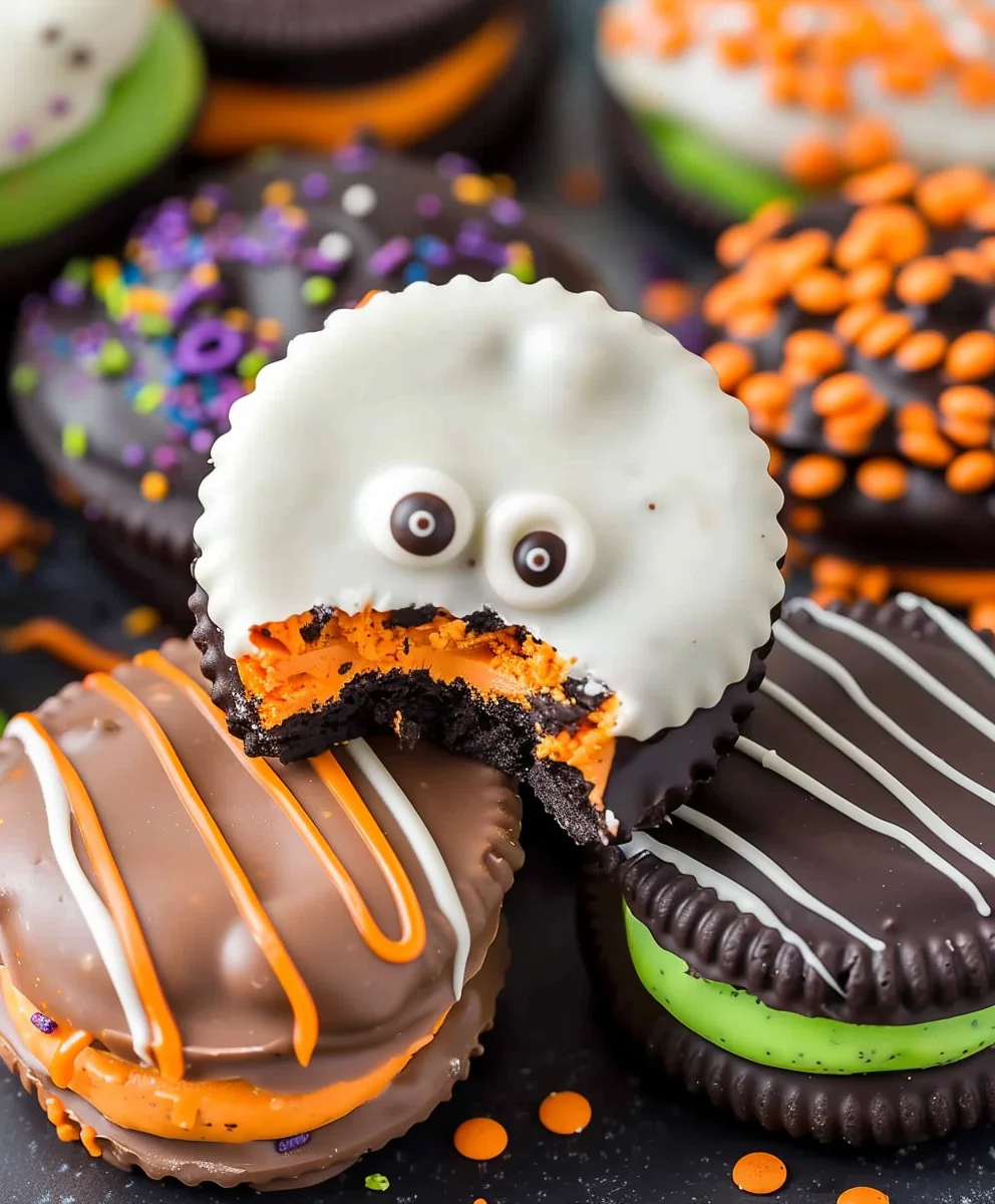 Easy Spooky Chocolate Covered Halloween Dipped Oreos
