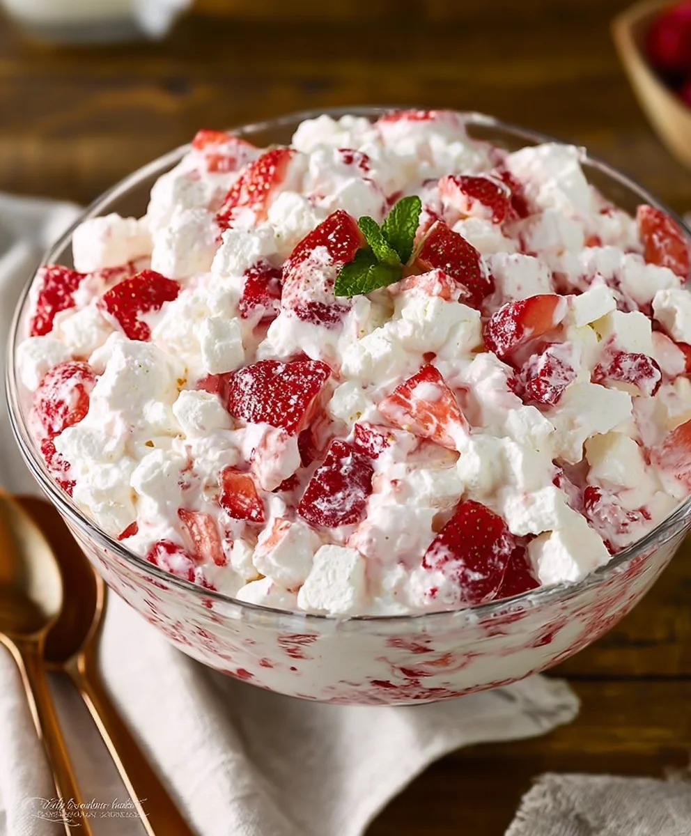 Strawberry Shortcake Fluff Salad: Delicious, Easy Dessert