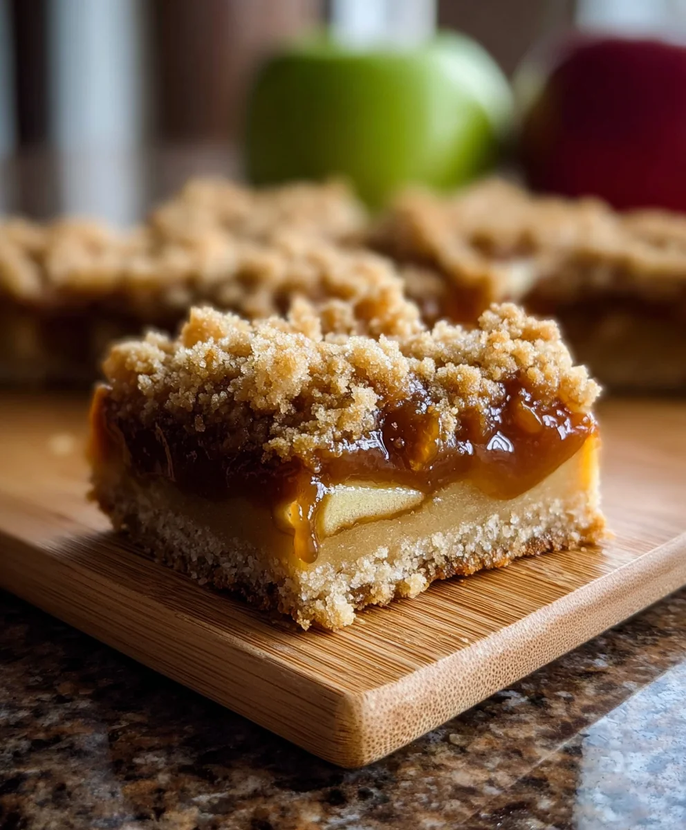 Delicious Salted Caramel Apple Crumble Bars Fall Treat