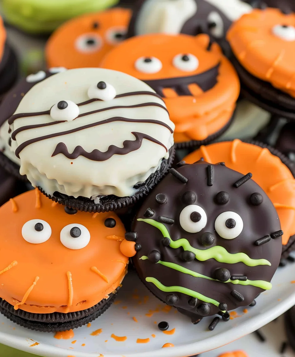 Easy Spooky Chocolate Covered Halloween Dipped Oreos