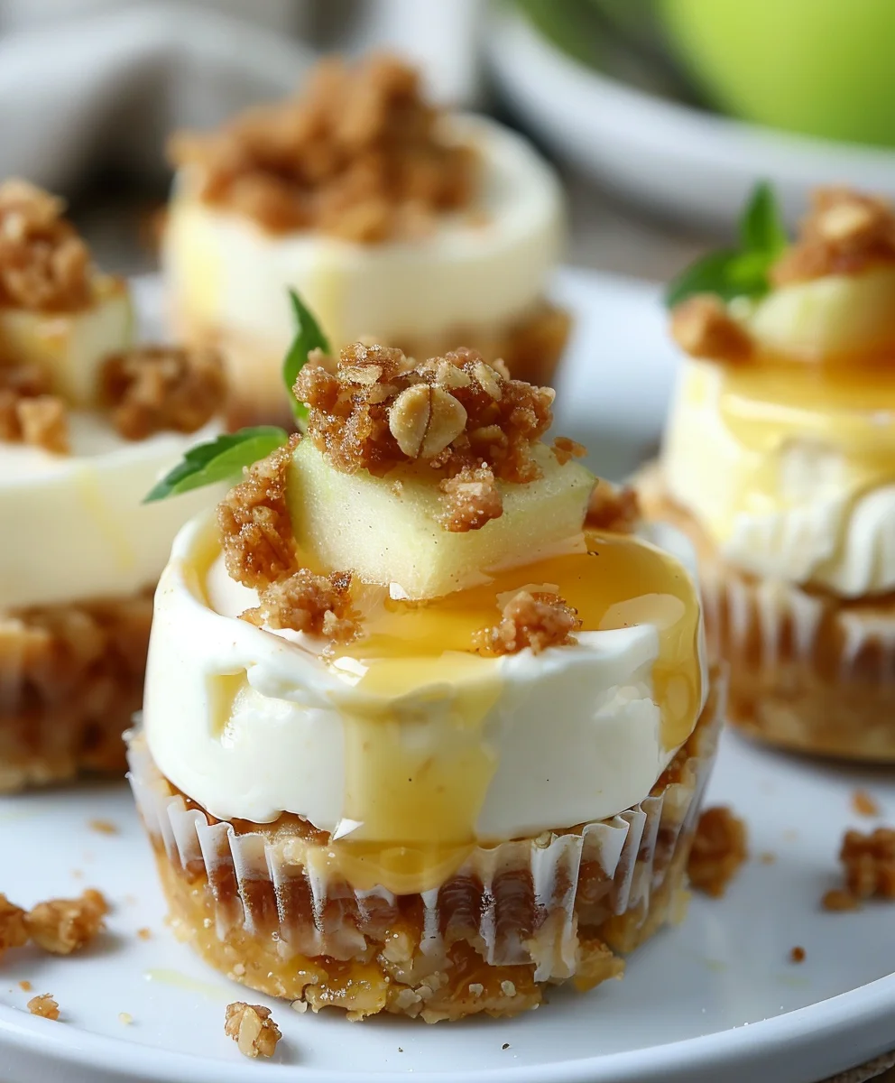 Apple Crisp Mini Cheesecakes: Easy Fall Dessert Recipe