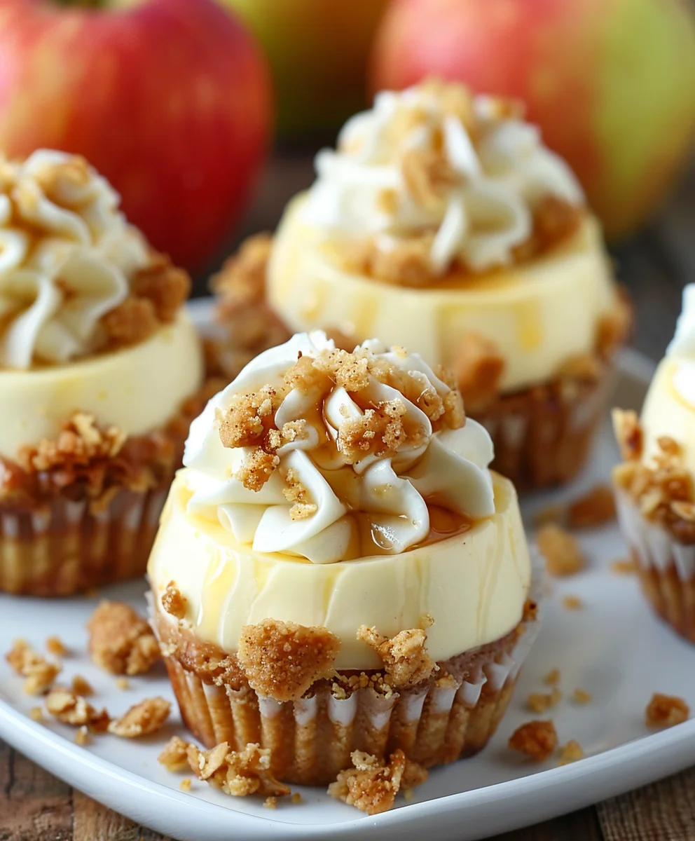 Apple Crisp Mini Cheesecakes: Easy Fall Dessert Recipe