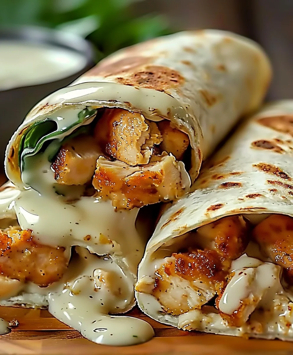 Cheesy Garlic Chicken Wraps: Quick & Delicious Recipe!