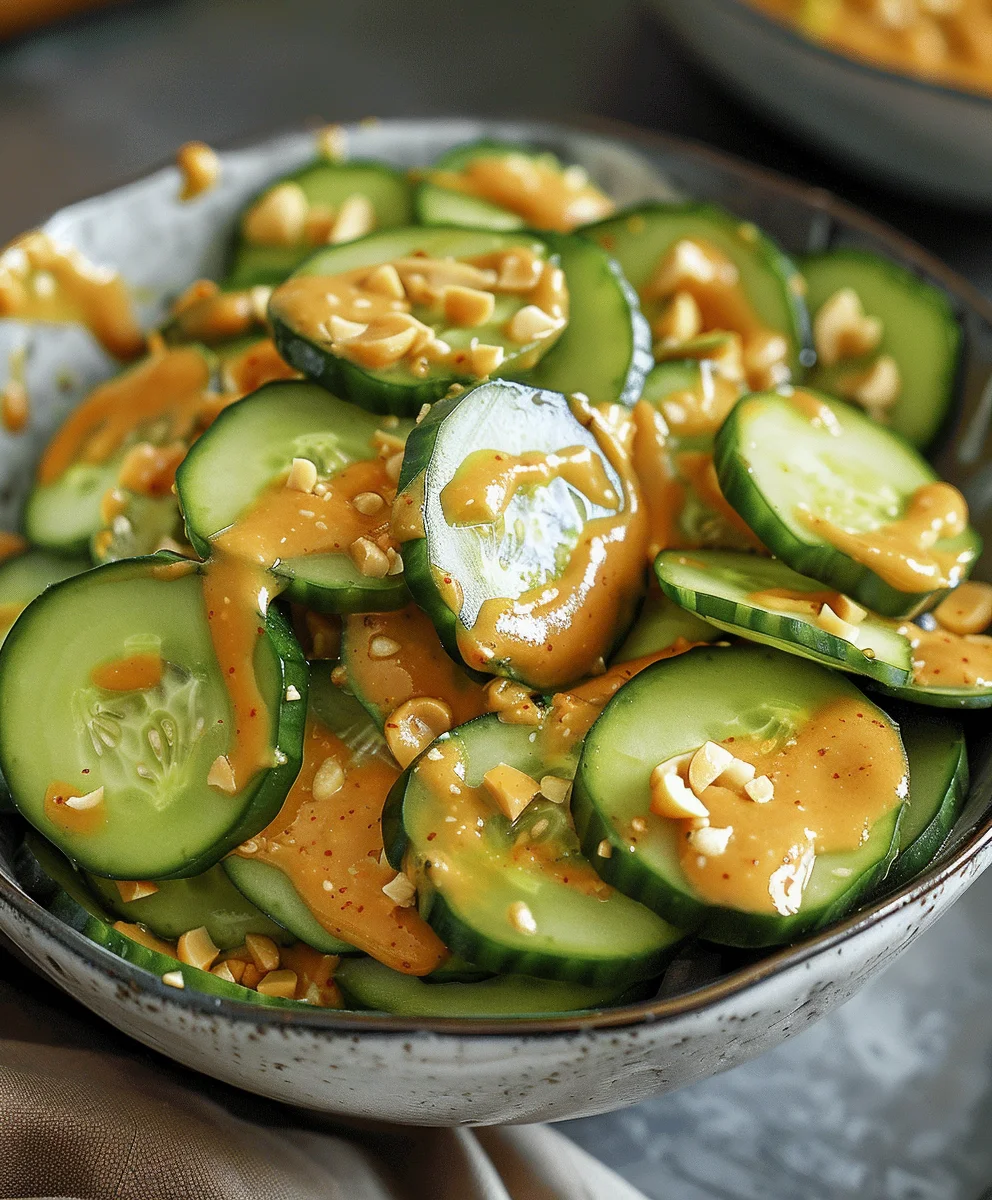 Cool Cucumbers in Spicy Peanut Sauce – Refreshing Side