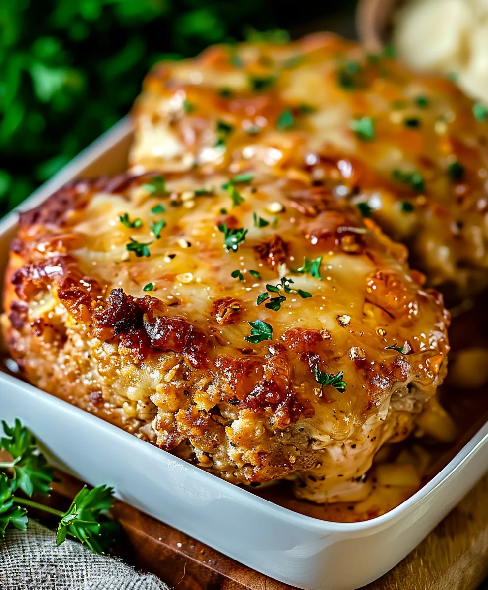 Garlic Parmesan Chicken Meatloaves