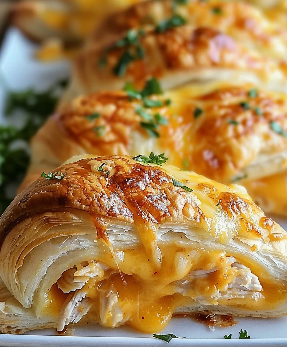 Melt-in-Your-Mouth Cheesy Chicken Crescent Rolls Recipe!