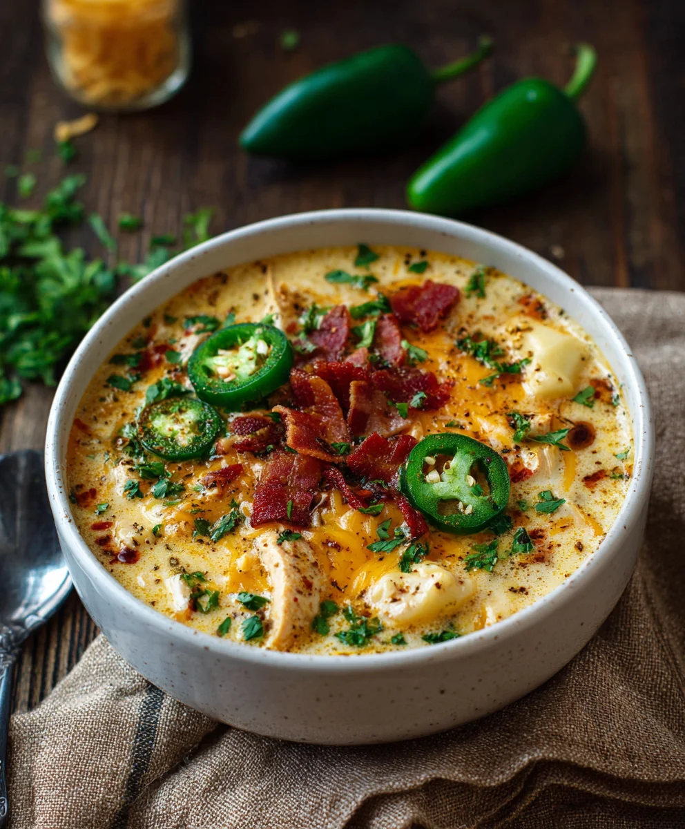 Warm Up with Best Creamy Spicy Jalapeno Popper Chicken Soup
