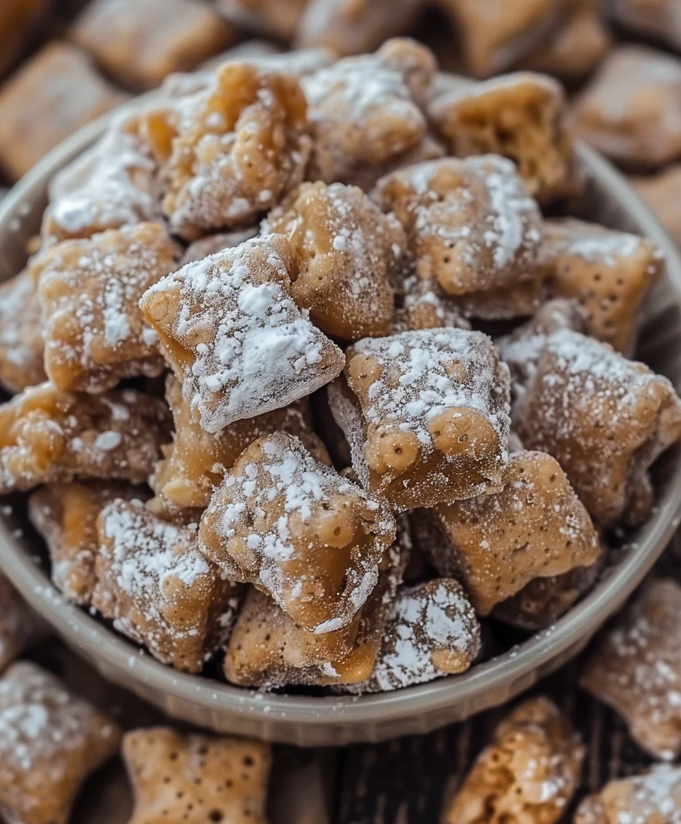 Caramel Apple Puppy Chow - Sweet, Crunchy Snack Mix!