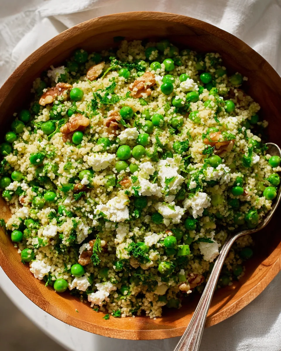 Delicious Spring Couscous Salad with Zesty Basil Vinaigrette
