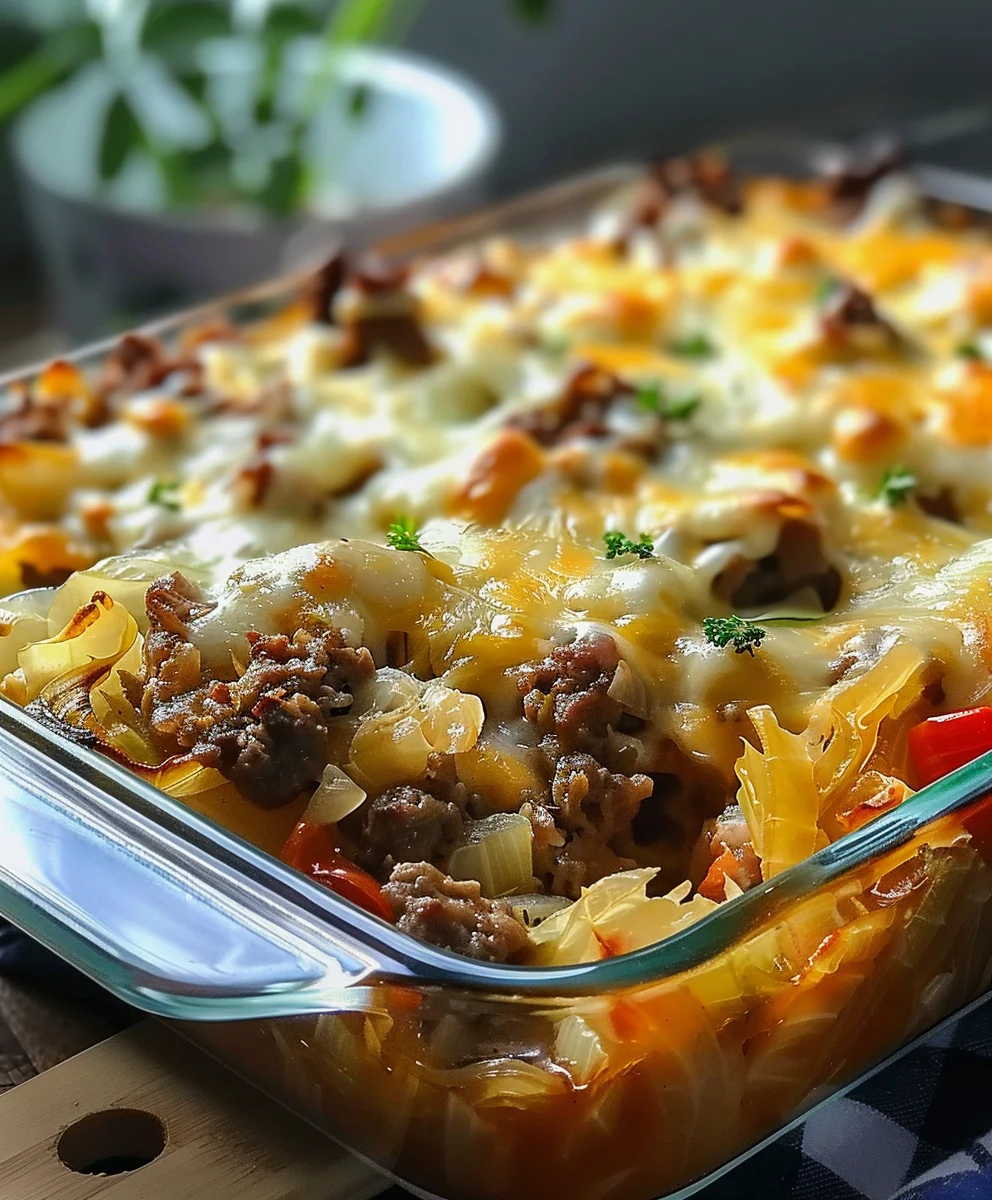 Savory Cabbage Beef Bake: Hearty & Easy One-Pan Dinner