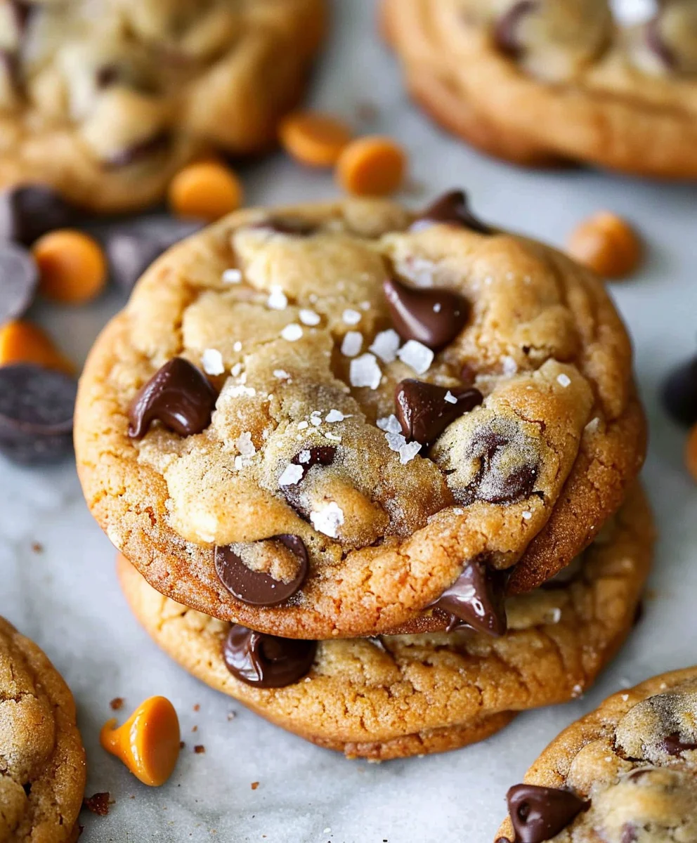 Best Ever Butterscotch Chocolate Chip Cookies with Sea Salt