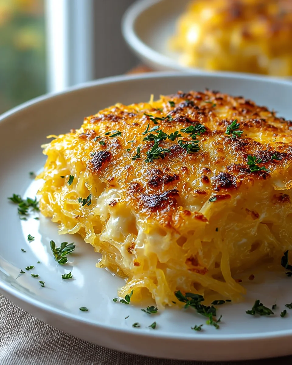 Spaghetti Squash Au Gratin: Healthy & Delicious Recipe