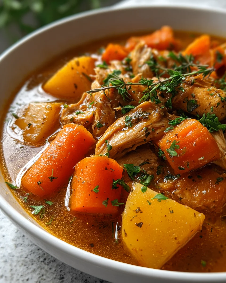 Comforting Slow Cooker Fall Chicken Stew – Cozy Autumn Meal