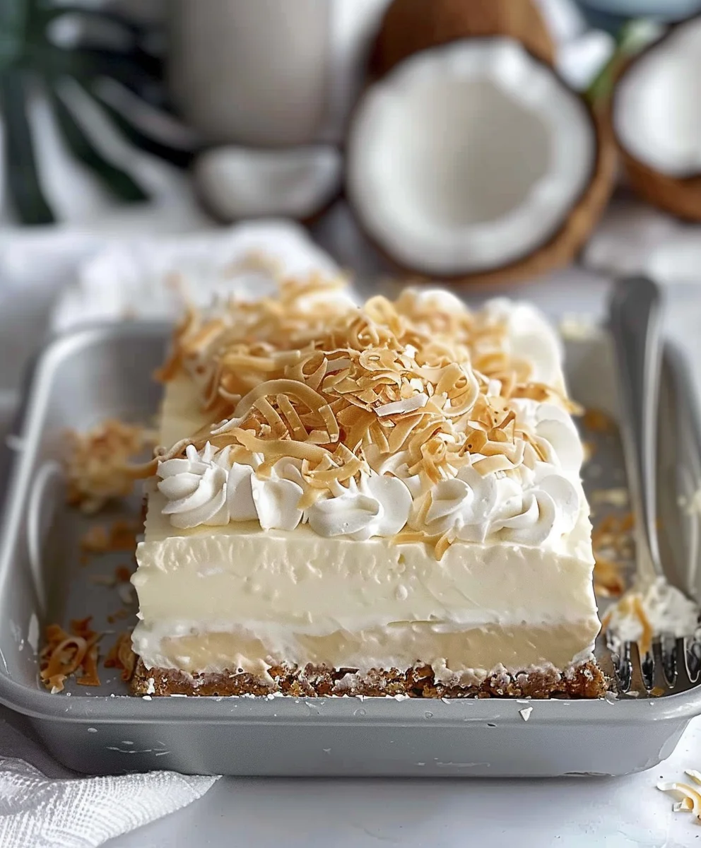 Coconut Cream Lush: Easy No-Bake Dessert For Any Occasion