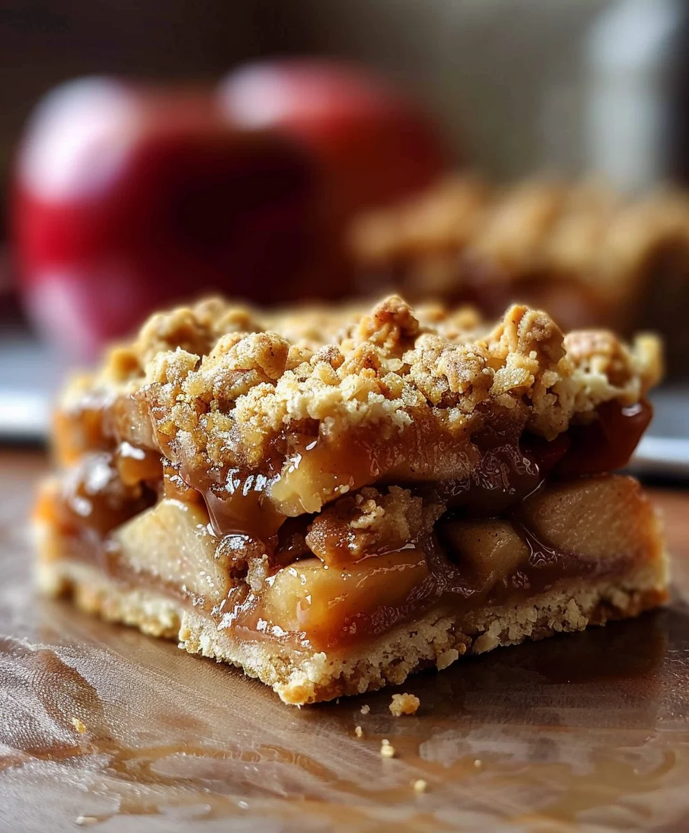 Salted Caramel Apple Crumble Bars: Perfect Fall Treat
