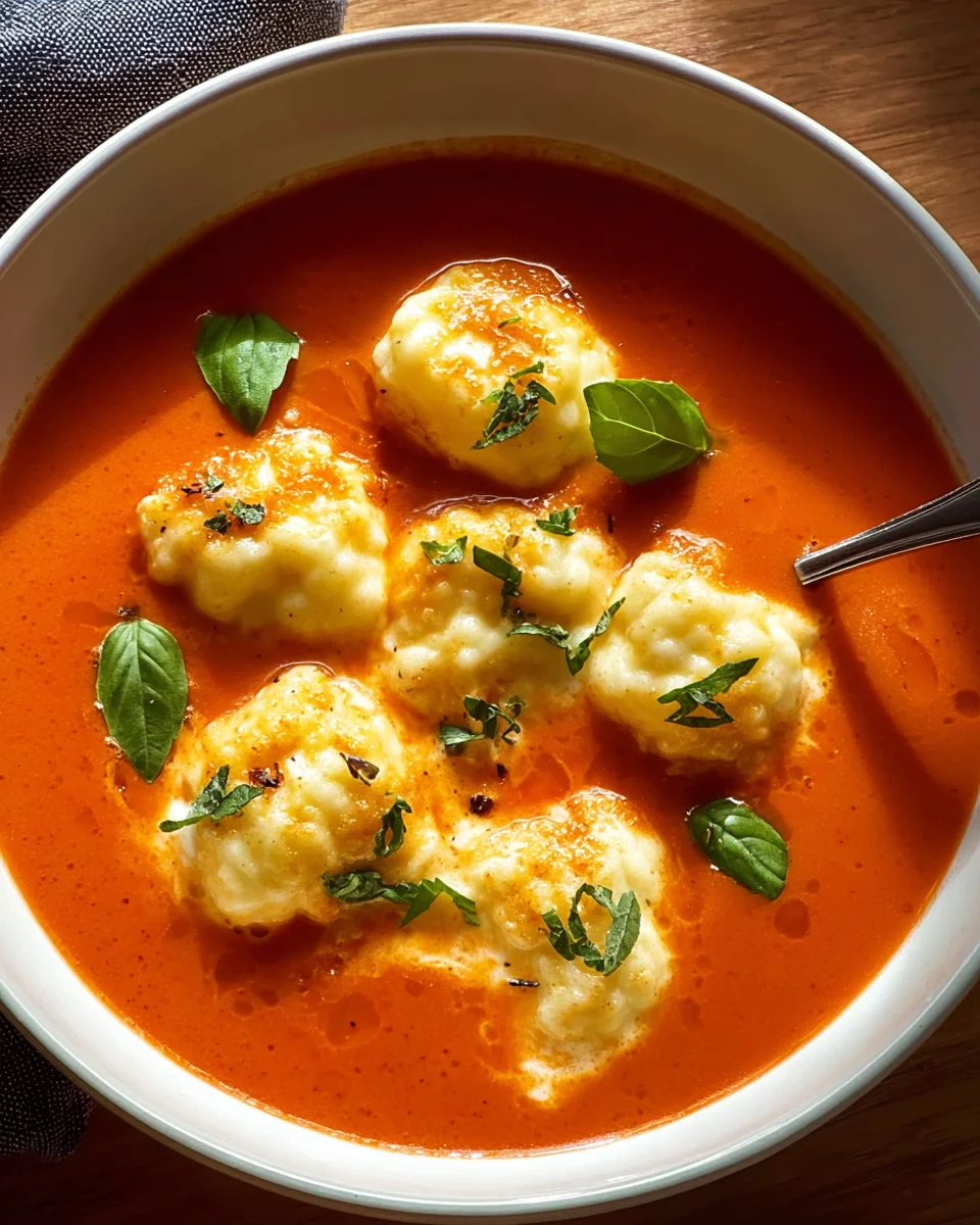 Best Tomato Soup & Melt-in-Your-Mouth Cheese Dumplings