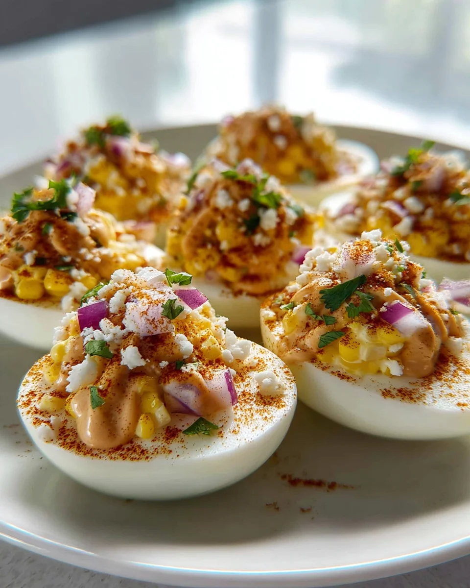 Smoky Elote Deviled Eggs: Chipotle Mayo Fiesta Bites
