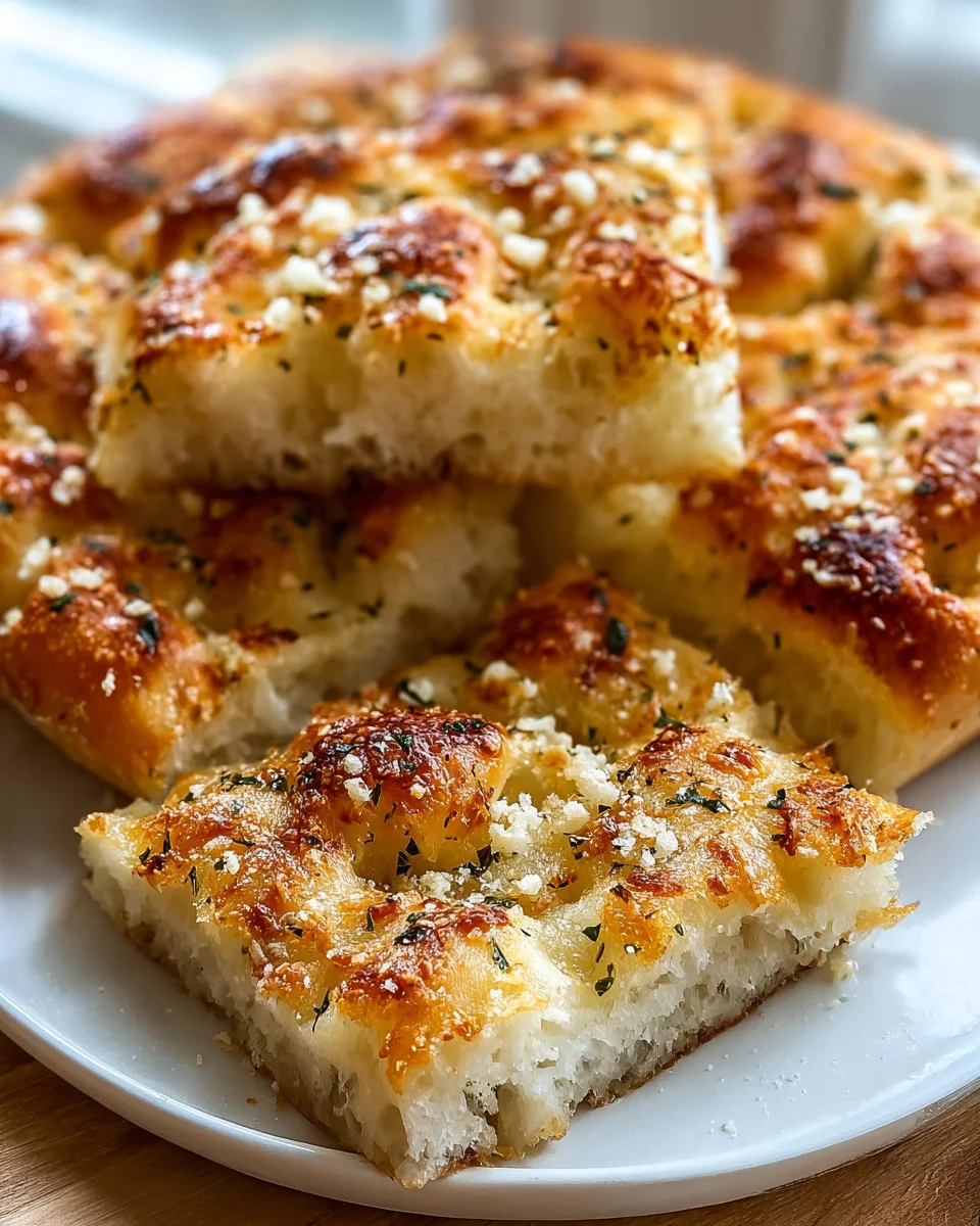 Crispy, Cheesy Garlic Parmesan Focaccia Bread You'll Love